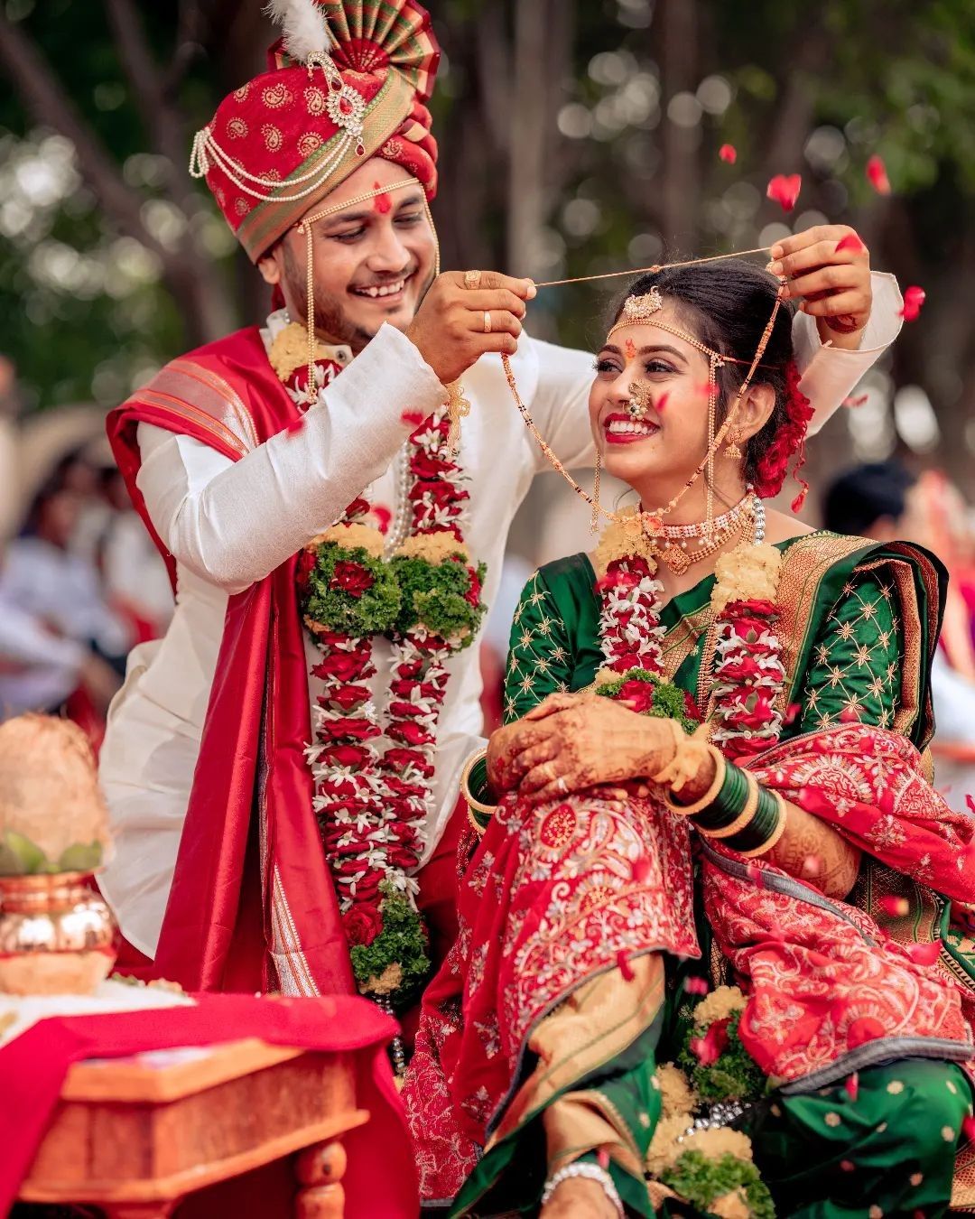 Traditional Indian wedding couple